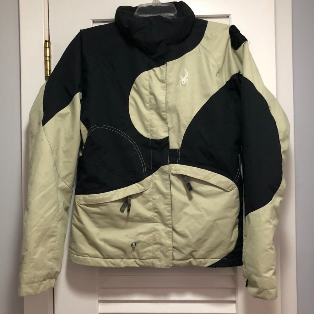 Spyder Youth Boy Girl Size 16 Green Black Zip Ski Snowboard Snow Winter Jacket
